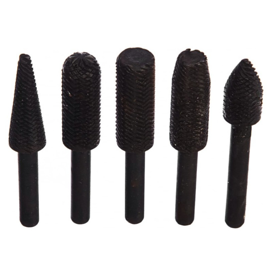 Набор шарошек металлические для фигурных отверстий, по металлу 5 шт. FIT IT 36475