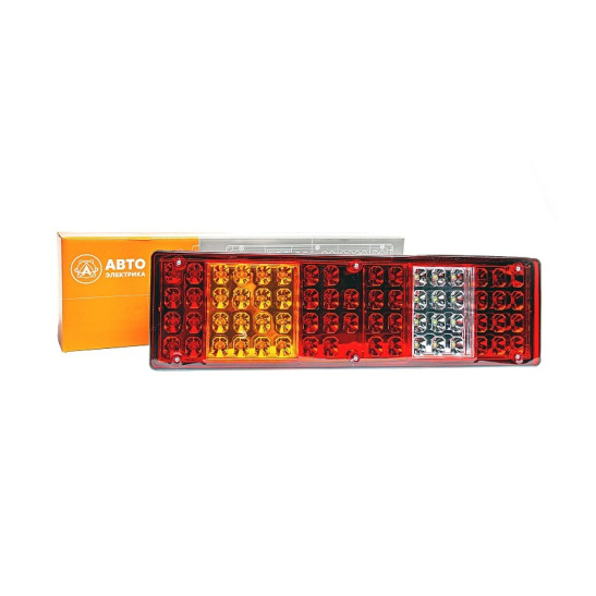 7452.3716-08 АЕ LED ФОНАРЬ ЗАДНИЙ ЛЕВЫЙ КАМАЗ-ЕВРО 24 В. Руденск (светодиодный, жгут с вилкой СЦАЗ) "АВТОЭЛЕКТРИКА"