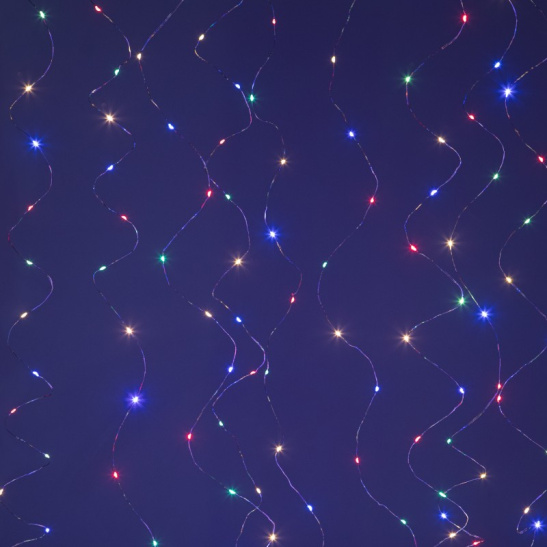 Гирлянда светодиодная "Занавес" с пультом (EGNIG-ZM) 300 LED, 3*3 м, мультиколор, IP20