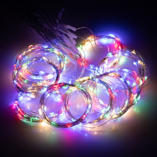 Гирлянда светодиодная "Занавес" с пультом (EGNIG-ZM) 300 LED, 3*3 м, мультиколор, IP20