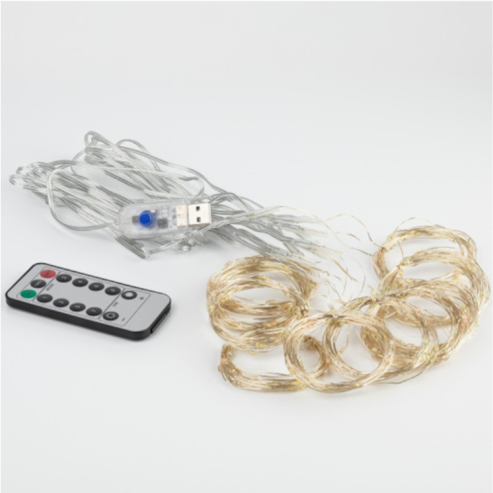 Гирлянда светодиодная "Занавес" с пультом (EGNIG-ZM) 300 LED, 3*3 м, мультиколор, IP20