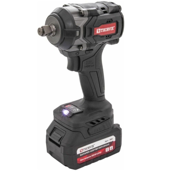 Гайковерт ударный аккумуляторный бесщёточный 1/2"DR, 21В-4А/ч,, 620 Нм Thorvik/Торвик BBIW12620