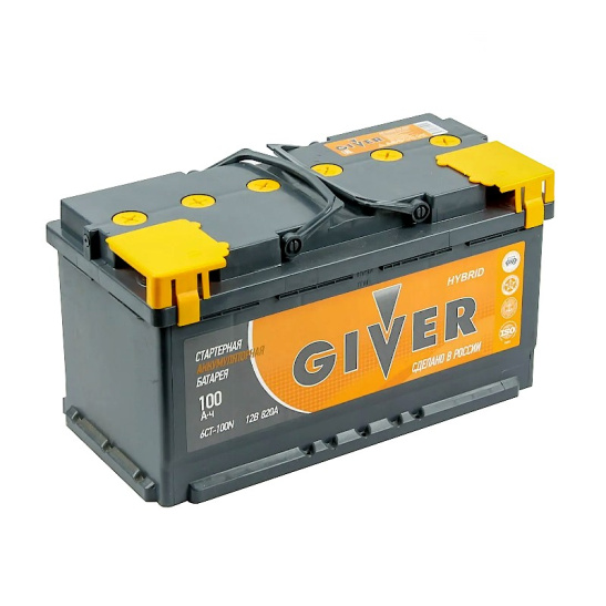Аккумулятор 6СТ-100.0 R+ "GIVER HYBRID" зал., обр.поляр. (гивер)