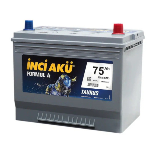Аккумулятор 6СТ-75 R+ "INCI Aku Asia FormulA" (90D26L) зал. обр.поляр.яп.станд.ниж.креп. (Турция) (инчи) 