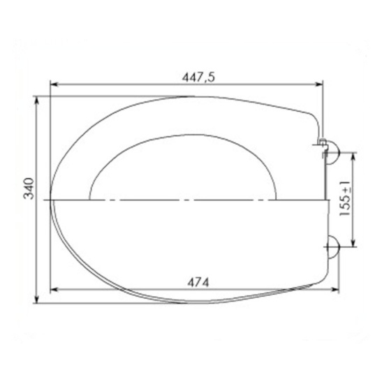 Сиденье для унитаза СУ 73.15.00 К "ЭЛИССА-Н" КРМ (с метал. креплением)