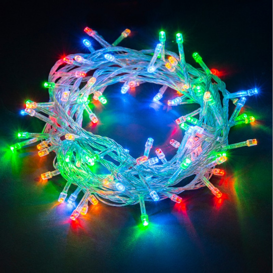 Гирлянда светодиодная TDM "СГ 100" (SQ0361-0002) 100 LED, 5 м, мультиколор, с контроллером, IP20