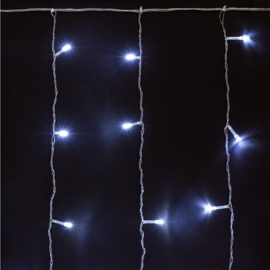 Гирлянда светодиодная TDM "Занавес" (SQ0361-0069) 168 LED, 1,5*1,5 м, белый, с контроллером, IP20