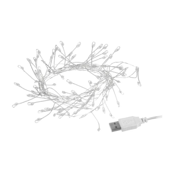 Гирлянда светодиодная TDM "Самоцветы" USB, RGB (SQ0361-0199) 100 LED, 2 м, мультиколор, IP20