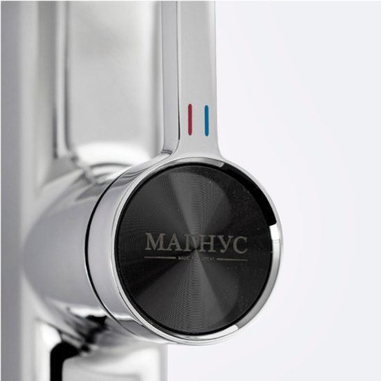 Смеситель для мойки латунный однорычажный с высоким изливом, 8261, МАГНУС, Санакс