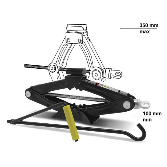 Домкрат ромбический винтовой (1,0 тн., 100-350 мм.) (JA-1000R) ("AVS") A80675S