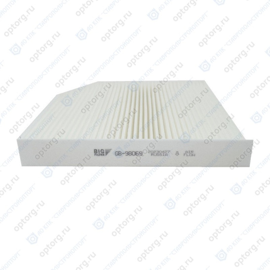 Элемент фильтра воздушного салонный (GB-98069) ("BIG FILTER") HAVAL JOLION  H2 (OEM 8104400ASZ08A)