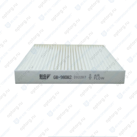 * Элемент фильтра воздушного салонный (GB-98082) ("BIG FILTER") HAVAL H5, GREAT WALL Hover H3, Hover H5, DERWAYS (OEM 8104400BK00XA)