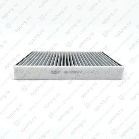 * Элемент фильтра воздушного салонный угольный (GB-9983/C) ("BIG FILTER") CHERY Tiggo; EXEED LX; OMODA C5, S5; KAIYI E5 (OEM 301000849AA, 301001157AA, T15810701)