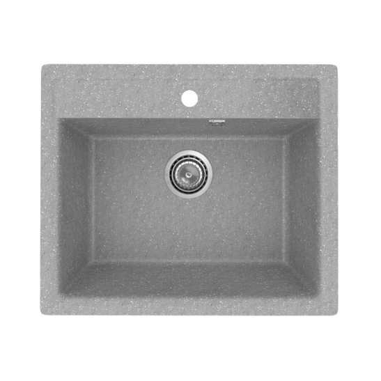 Мойка из искусственного камня 565x495x175 мм, PR-M 565-003, матовая, светло-серый, Practik