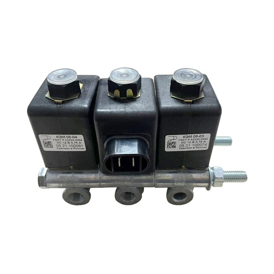 БЭК 37.000-01 БЛОК ЭЛЕКТРОМАГНИТНЫХ КЛАПАНОВ 12 V (КАМАЗ, ГАЗ, САЗ, УРАЛ)