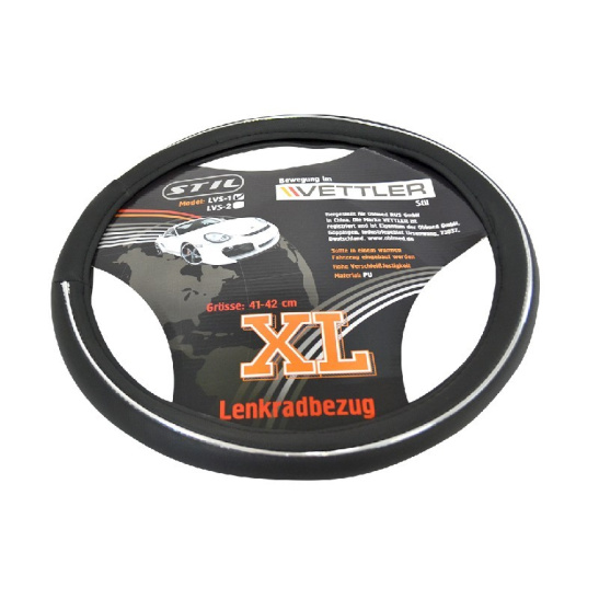 ОПЛЕТКА НА РУЛЬ (41-42 см) экокожа / черный (Газель) "VETTLER STIL" (17842)