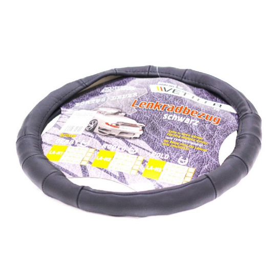 ОПЛЕТКА НА РУЛЬ (39-40 см) экокожа / черный-синий (2101-2107, Волга) "VETTLER Energie" (19150)