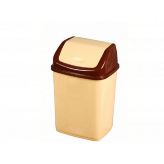 Контейнер для мусора 10 л "Ромашка" с перекидным верхом ЭЛФ057