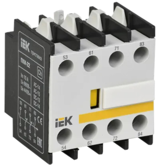 Приставка ПКИ-22 дополнительные контакты 2з+2р IEK (KPK10-22)