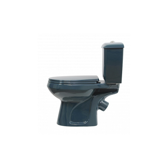 Унитаз-компакт Оскольская керамика Элисса-Антивсплеск зелёный Комбо - кат. "С" косой выпуск, однорежимная арматура, нижний  подвод, сиденье