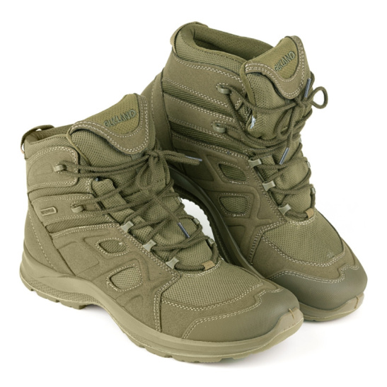 Ботинки треккинговые "ELKLAND" р.40 ПУ/Резина цв.оливковый модель 188