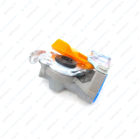 Головка соединительная тип "ПАЛМ" (М16х1,5) автоматическая, с клапаном, желтая ("SORL") (35210040050) MAN, MERCEDES-BENZ, RENAULT, SCANIA, Schmitz, VOLVO, DAF, IVECO, KRONE, KÖGEL, LOHR,  КАМАЗ (OEM: 9522002220) 126.356.780