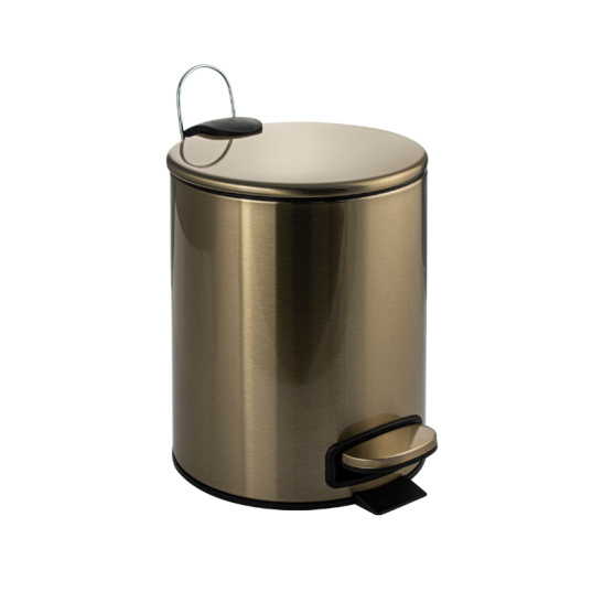 10503 ВЕДРО из нерж.стали с микролифтом, круглое, бронза, 5л Санакс