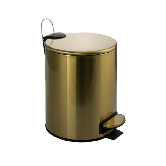 10504 ВЕДРО из нерж.стали с микролифтом, круглое, золото, 5л Санакс