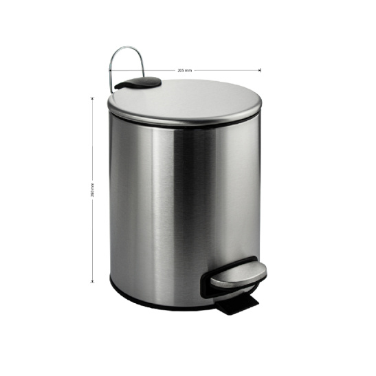 10500 ВЕДРО из нерж.стали с микролифтом, круглое, сатин, 5л Санакс