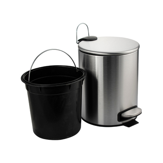 10500 ВЕДРО из нерж.стали с микролифтом, круглое, сатин, 5л Санакс