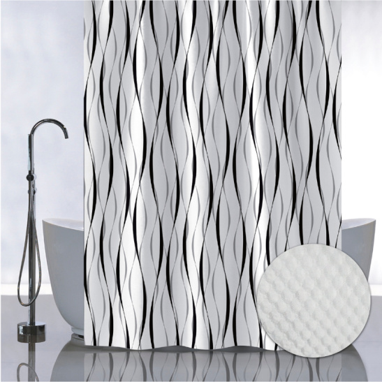 05-07 ШТОРА В  ВАННУЮ КОМНАТУ 180*180 см Ленты "САНАКС" 