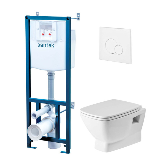 ПЭК НЕО rimless (подвесной унитаз НЕО rimless+инсталляция+кнопка белая+сиденье с микролифтом), 1WH501758, (г. Чебоксары)