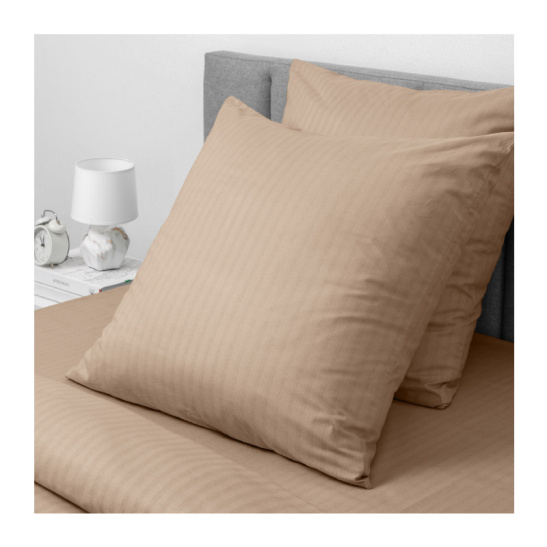 Простыня на резинке "Волшебная ночь" 160*200см тк.Поплин П10 цв."CARAMEL MOUSSE" 8709/15