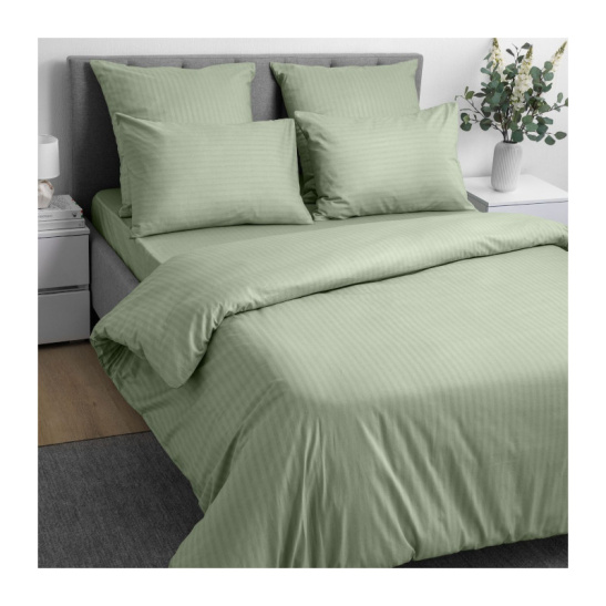Простыня "Волшебная ночь" 220*240см тк.Поплин П10 цв."SMOKE GREEN" 8709/6