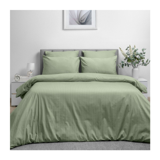 Простыня "Волшебная ночь" 220*240см тк.Поплин П10 цв."SMOKE GREEN" 8709/6