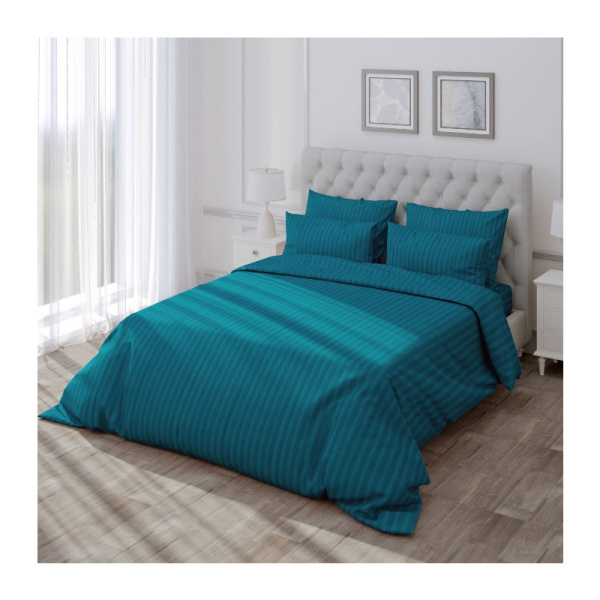 КПБ "Verossa Stripe" 1,5-спальный наволочки 70*70см тк.страйп цв."BLUMARINE" 70009