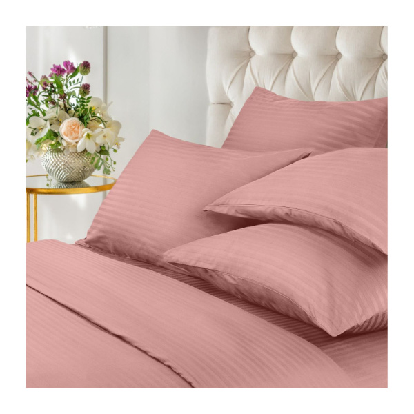 КПБ "Verossa Stripe" Семейный наволочки 50*70 и 70*70см тк.страйп цв."STRIPE ROUGE" 70076
