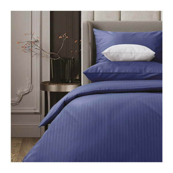КПБ "Verossa Stripe" 2,0-спальный наволочки 50*70см тк.страйп цв."INDIGO" 70004