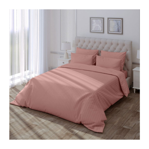 КПБ "Verossa Stripe" Семейный наволочки 50*70 и 70*70см тк.страйп цв."STRIPE ROUGE" 70076