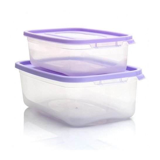 Комплект контейнеров прямоугольных 2 штуки 1,2 л и 2,2 л "КАСКАД" 59002