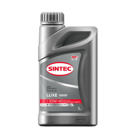 Масло моторное Sintec LUXE 5000 SAE 10W40, 1 л, API SL/CF, полусинтетическое