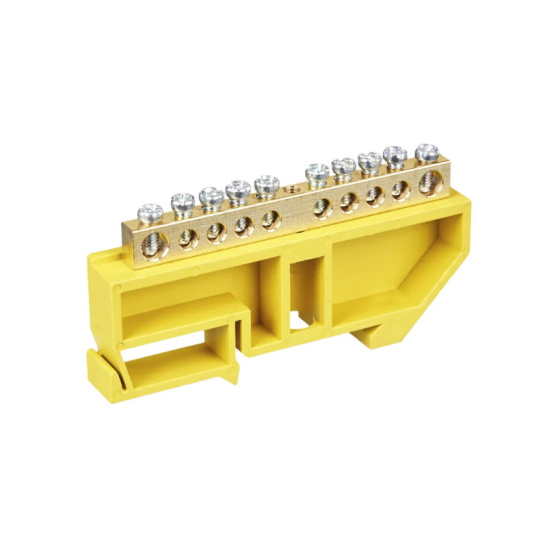 Шина PE "земля" на DIN-изол ШНИ-6х9-10-Д-Ж IEK (YNN10-69-10D-K05)