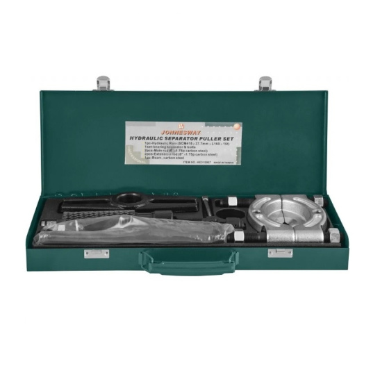 * Cъемник с сепаратором и гидравлическим цилиндром в наборе (AE310007) (оригинал "JONNESWAY") диапазон захватов 75-105 мм, глубина захвата 375 мм, max усилие 10т.