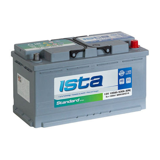 Аккумулятор 6СТ-100 R+ "ISTA Standart" зал. обр. поляр. (Турция) (иста)