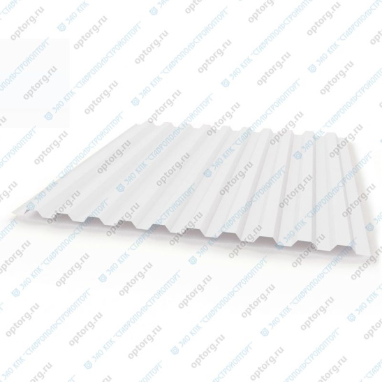 Профнастил ЛКПОЦ C21 0,45 мм, 1,0(1,051)x6,0 м, RAL 9003 (сигнальный белый), ТУ 5285-002-37144780-2012