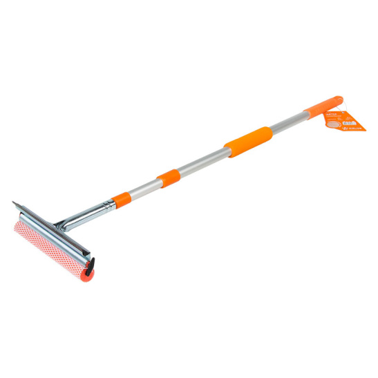 Водосгон - щетка для мойки окон и стекол (90-130 см., 25 см.) складная телескопическая, с поролоновой губкой ("AIRLINE") "ABG01" для удаления воды