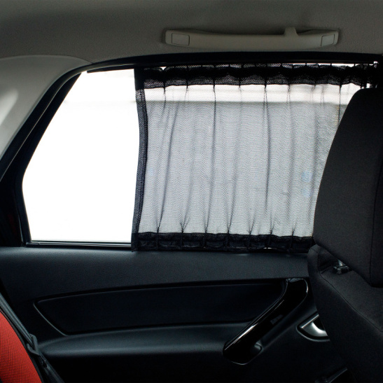 * Шторки солнцезащитные раздвижные L (шир. 50 см., выс. 47-53 см.), цвет черный ("ASPS-S-07") ("AIRLINE")