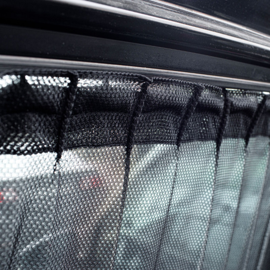 * Шторки солнцезащитные раздвижные L (шир. 60 см., выс. 47-53 см.), цвет черный ("ASPS-S-10") ("AIRLINE")