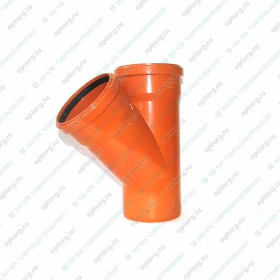 Тройник ПП для наружной канализации D=200 мм, угол 45°, Flextron, г. Москва, Россия