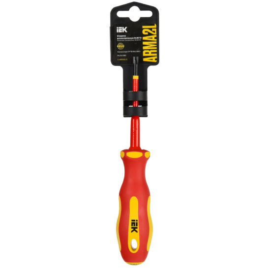 Отвертка диэлектрическая комбинированная ARMA2L 5 SLIM PH/SL2х100 Т2 IEK (A2L5-SC31-T2-HS-20-100)